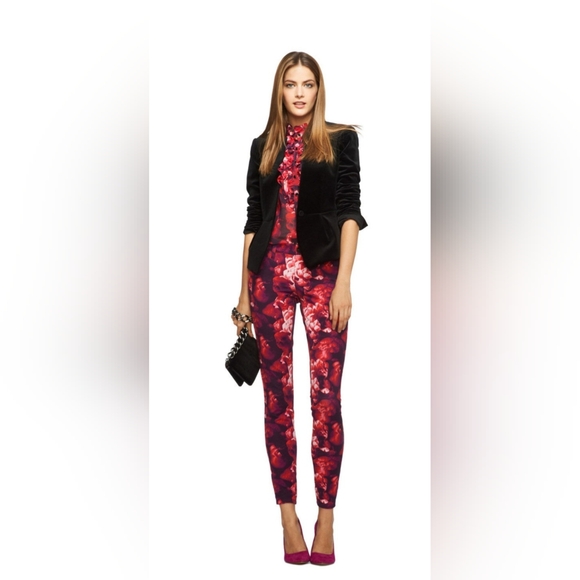 Banana Republic Pants - BANANA REPUBLIC L'Wren Scott Peony Floral Collection  Floral Pants 6 NWOT